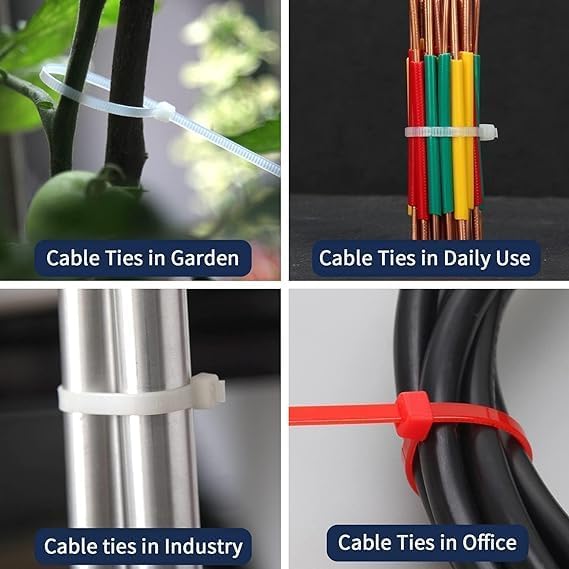 XINGO 1000 PCS Orange Zip Ties 12 Inch, 60 LBS Tensile Strength, Self-Locking Nylon Plastic Nylon PA66 Wire Ties for Indoor and Outdoor Use