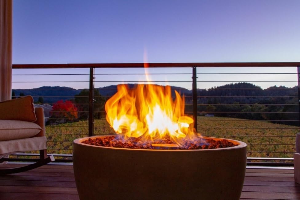 18" Inch Brass Jet Burner for Round & Square Fire Pit - Natural Gas or Propane Fireplace - Premium Fire Pit Burner for Outdoor