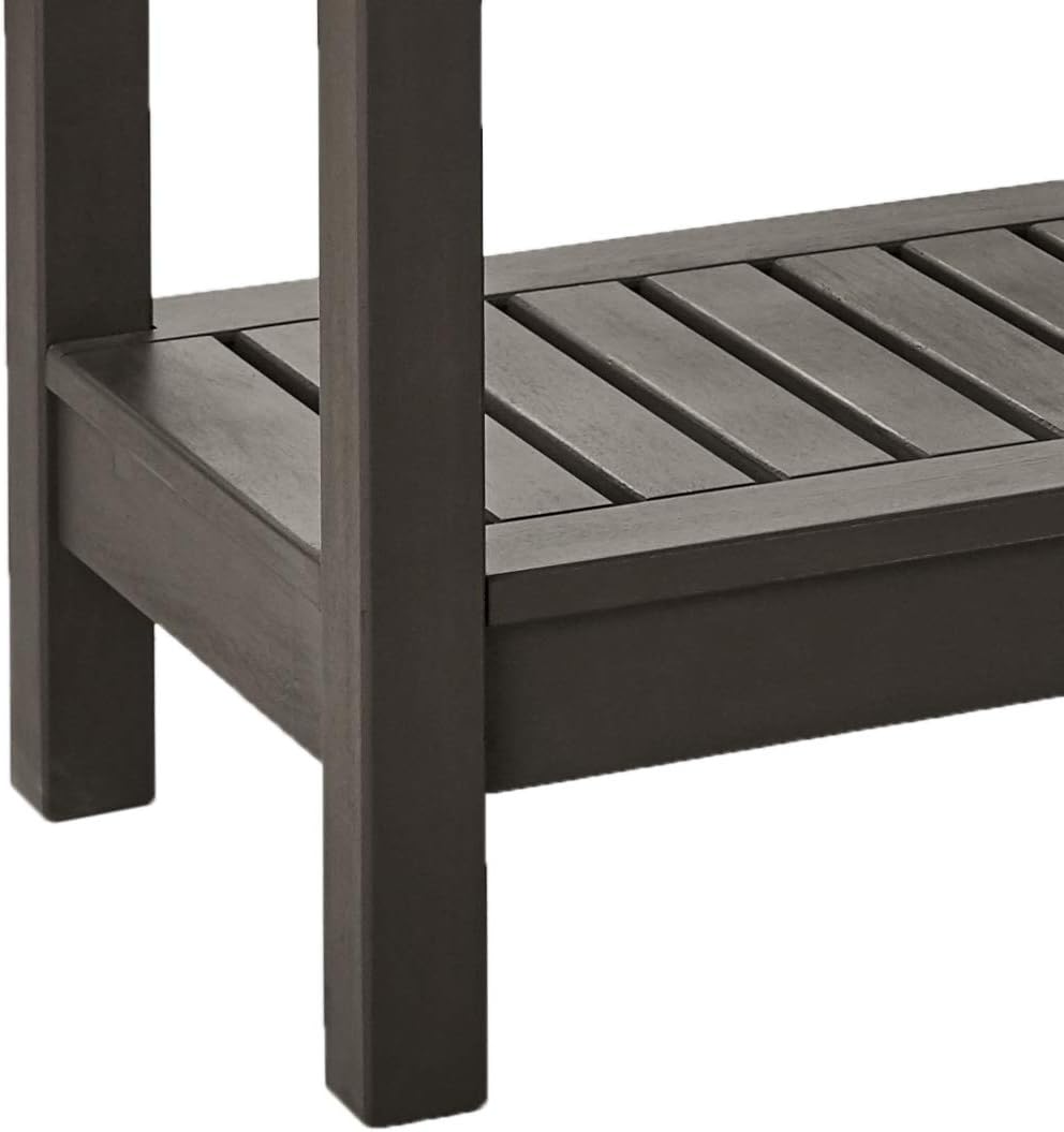 Cambridge Casual Solid Wood Alfresco Outdoor Console Table – Dark Brown Finish – Durable and Stylish Accent Plant Table for Patio, Deck, Porch, Garden, and Outdoor Spaces