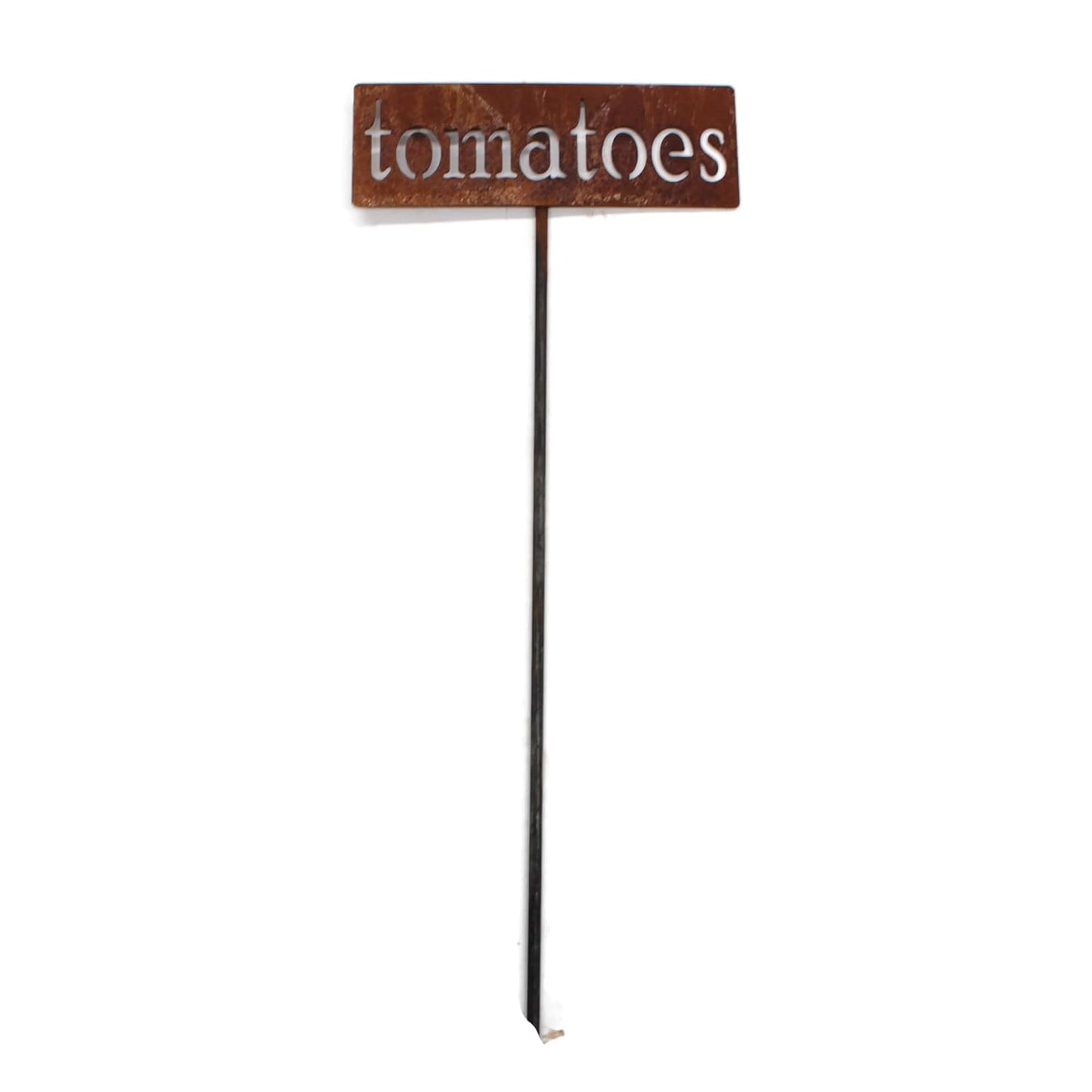 Classic Metal Garden Markers 19 Inches Tall (tomatoes, Naturally Rusted)
