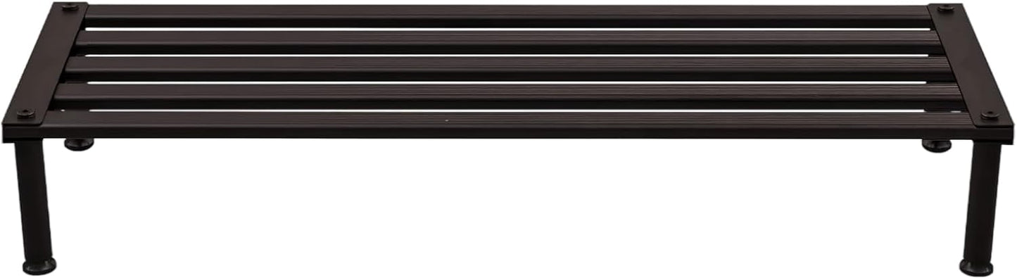 Metal Plant Stand, Rust-proof Aluminum Display Rack, Plants Display Stands Decoration Racks for Living Room Garden Balcony Patio (Ebony, 31.5Inch Low Leg)