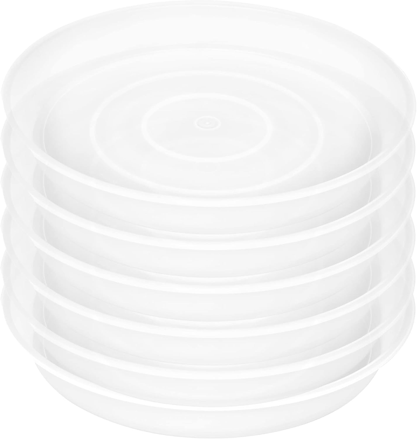 6 Pack of 12 inch Plant Saucer Clear, Heavy Duty Plastic Plant Saucer 12 inch Round, Durable Plant Tray for Pots, Plant Saucers for Indoors, Plant Trays for Planter 10"/11"/12" (12", Clear)