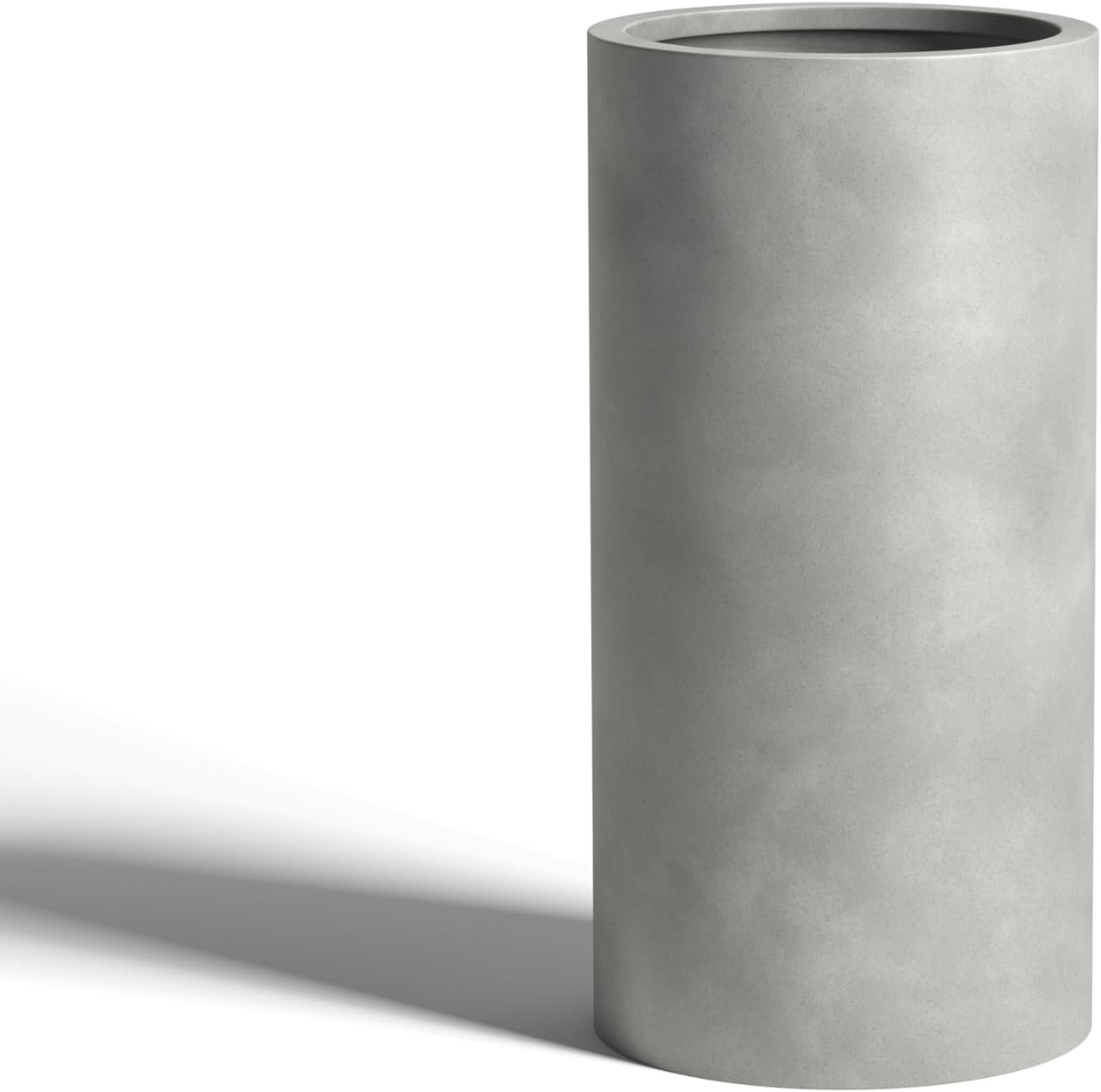 DTY Signature Mount Oxford Tall Outdoor Planter - Large Gray 31.5 Inch Height Modern Tall Planter Pot for Indoor & Outdoor Spaces - Stylish Planter for Contemporary Homes and Gardens