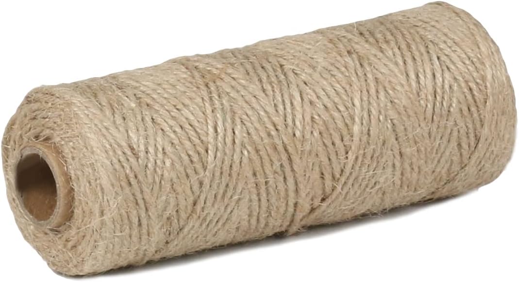 PerkHomy Garden Twine Strong Natural Jute 328 Feet Long Brown Twine for Gardening Tomato Climbing Plant Tie Floristry Crafts Gift Wrapping Packing Decor (Brown 2.5mm * 328feet)