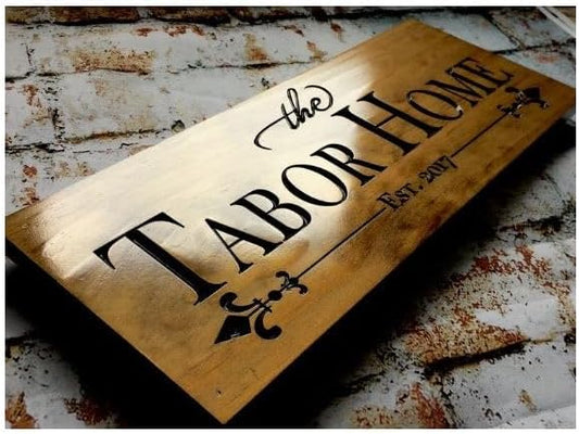 Custom Wooden Signs, Personalized Wood Signs, Custom Wood Signs, Personalized Cabin Signs, Outdoor Wooden Sign, Family Name Signs (Tabor Home Style)