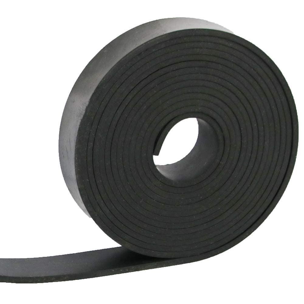 NABOWAN Solid Rubber Strip,Sheets,Rolls 1/8" (.125") Thick x 1" Wide x 240" Long, Thin Neoprene Rubber, Perfect for DIY Rubber Gasket, Weather Stripping, Sealing, Padding, Mat