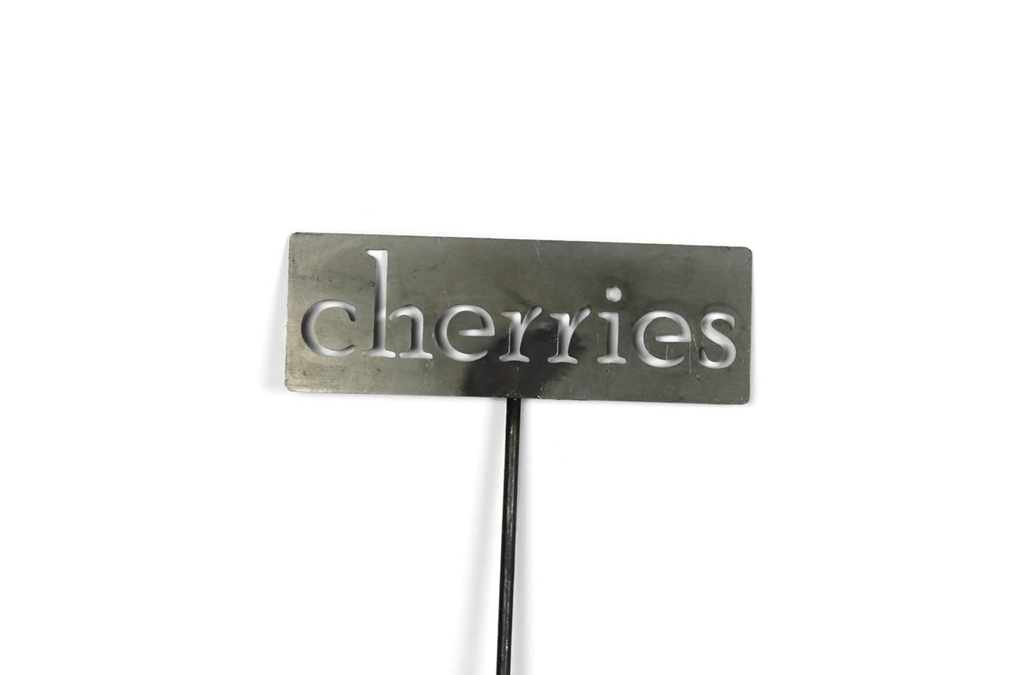 Classic Metal Garden Markers 19 Inches Tall (cherries, Raw, Unfinished Steel (will rust with time))