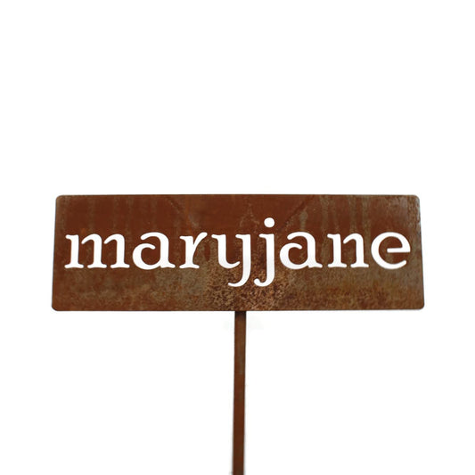 Classic Metal Garden Markers 19 Inches Tall (maryjane, Naturally Rusted)
