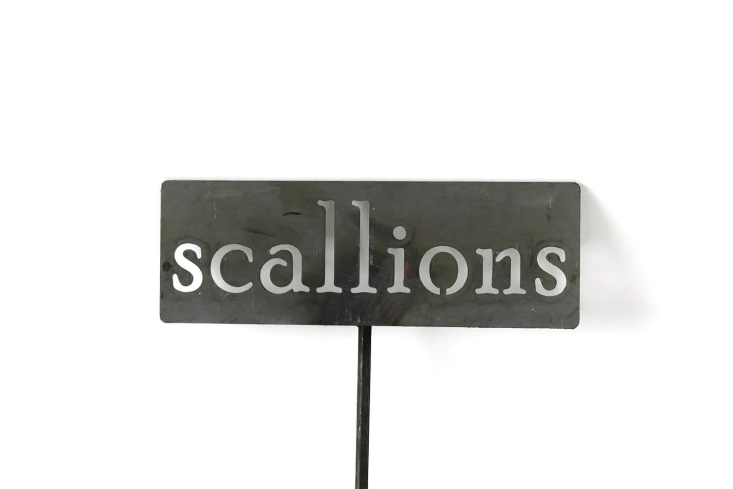 Classic Metal Garden Markers 19 Inches Tall (scallions, Raw, Unfinished Steel (will rust with time))