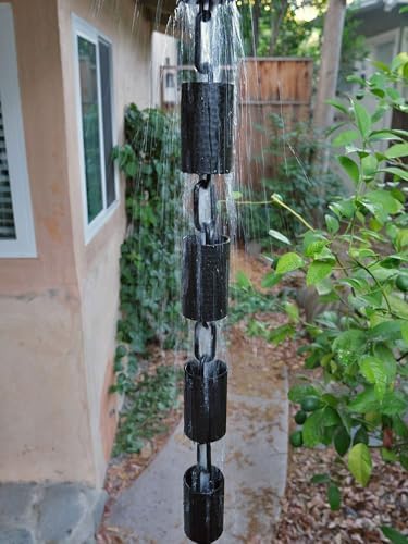 Nutshell Stores Kenchiku Rain Chain - Black - 15 Feet