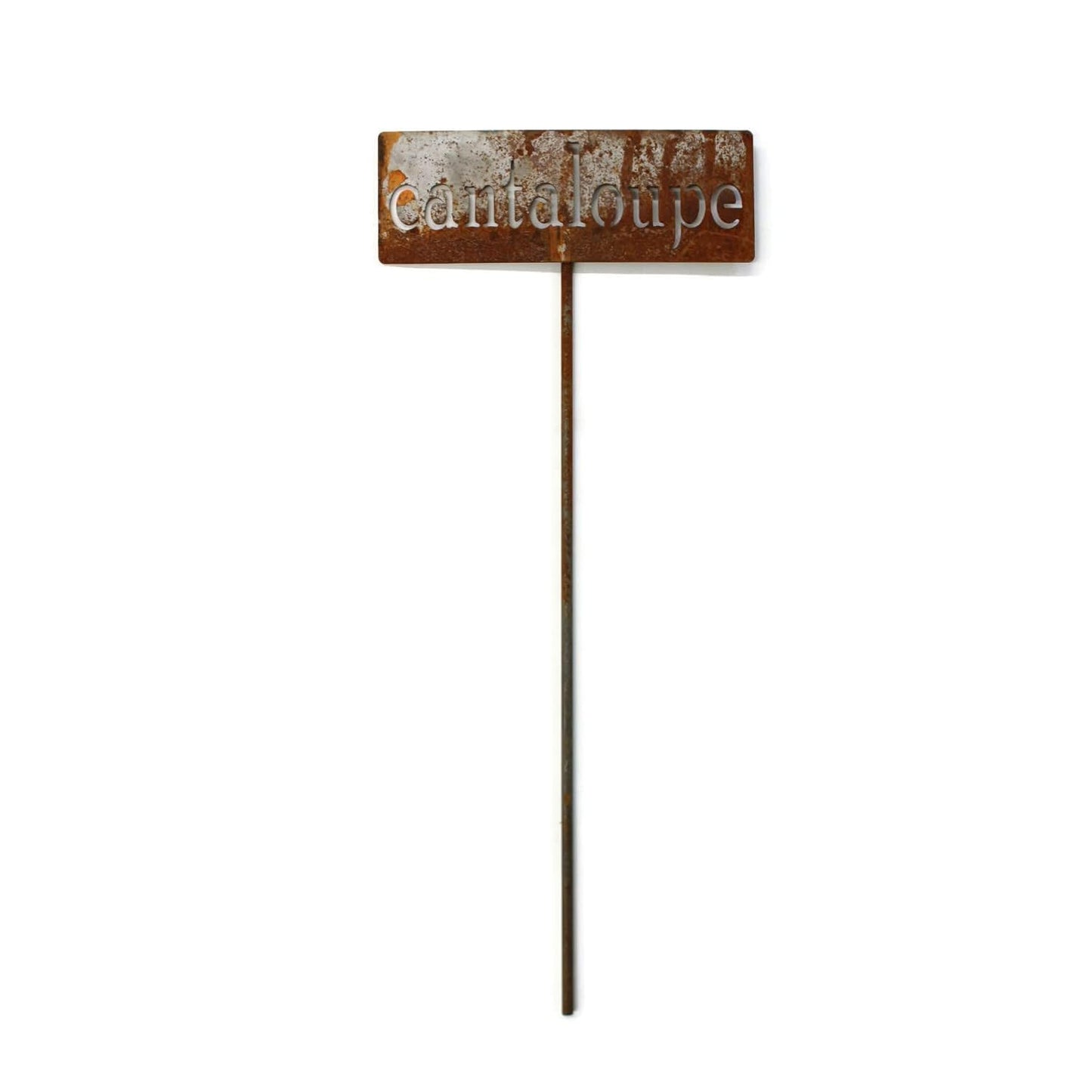 Classic Metal Garden Markers 19 Inches Tall (cantaloupe, Naturally Rusted)