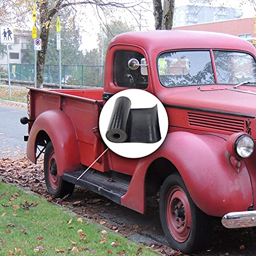 DOBTIM Neoprene Rubber Sheet Rolls 1/8 (.125)" Thick X 12" Wide X 10' Long, Solid Rubber Strips Use for Gaskets DIY Material, Supports, Leveling, Sealing, Protection, Abrasion, Flooring, Black