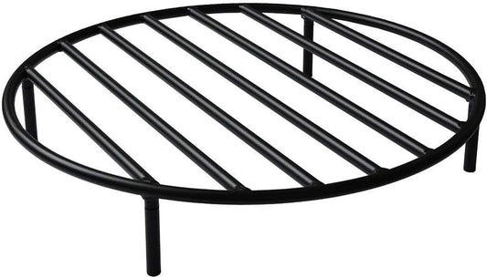 only fire Round Fire Pit Grate with 4 Legs for Outdoor Campfire Grill Cooking, 30 Inch