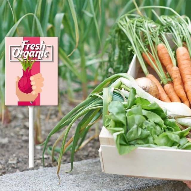 Eveokoki Aluminum Seed & Plant Labels - Plant Markes for Seedlings-Plant Tags for Pots - Garden Signs for Vegetable - Durable Markers for Plants Outdoor Waterproof - Garden Decor for Farmhouse