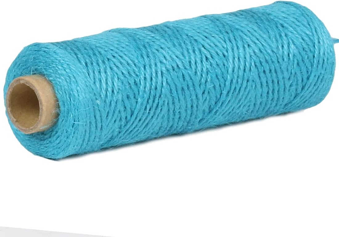 2mm 328ft Colored Natural Jute Twine String for Gift Wrapping Craft Baker Plant Christmas Ribbon Twine Handmade Arts Decoration Thin Packing String Home Decor