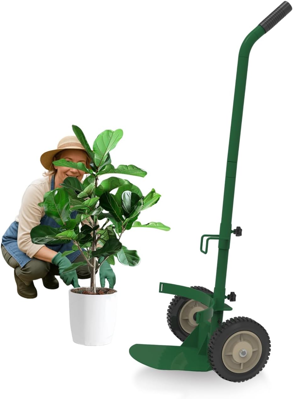 Heavy Duty Plant Caddy with Wheels – Durable Plant Dolly for Easy Mobility, Adjustable Plant Mover with Wheels for Oversized Planters, Indoor & Outdoor