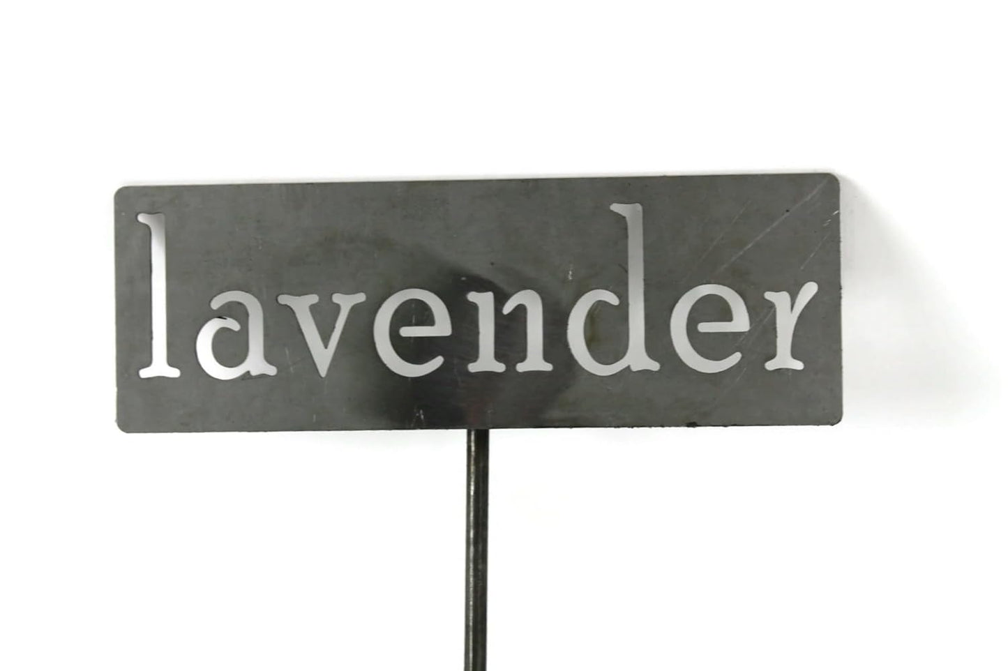 Classic Metal Garden Markers 19 Inches Tall (lavender, Raw, Unfinished Steel (will rust with time))