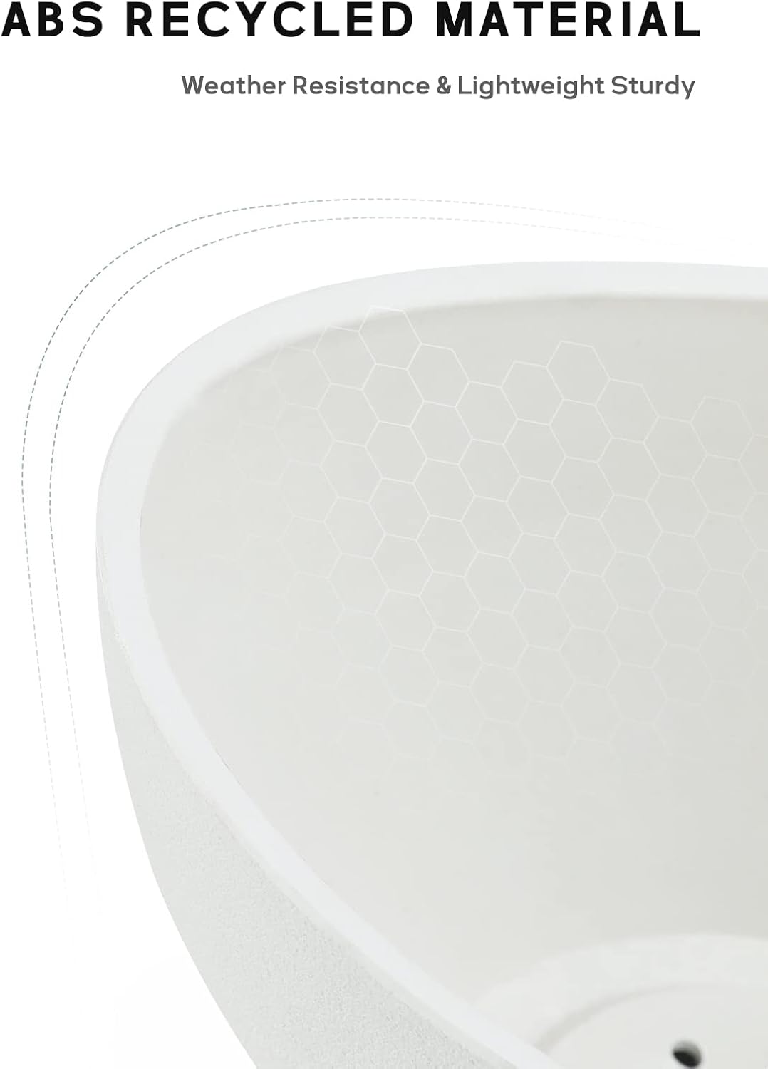 LaDoVita Plant Pots with Drainage Holes, 12 Inch Large Planters for Indoor Plants, Plastic Flower Pots Outdoor, 2 Pack, White