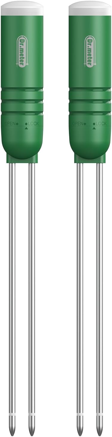 Dr.meter 2 Pack Soil Humidity Sensor Probe, Plant Soil Moisture Meter, Accessory Only, Cannot Be Used Alone