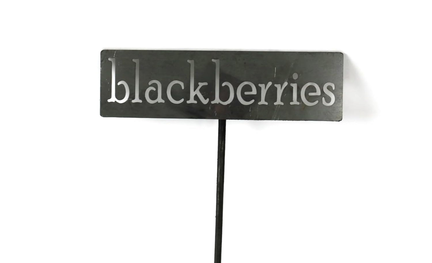 Classic Metal Garden Markers 19 Inches Tall (blackberries, Raw, Unfinished Steel (will rust with time))