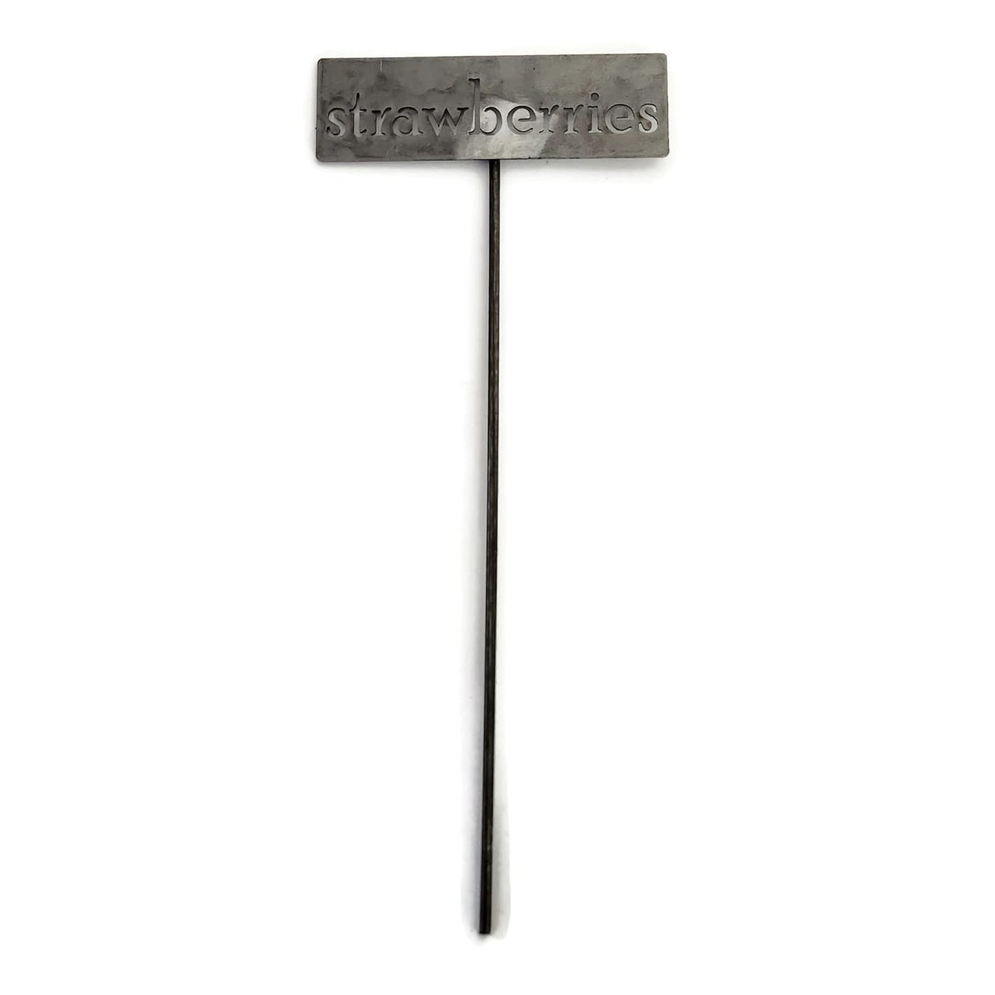 Classic Metal Garden Markers 19 Inches Tall (strawberries, Raw, Unfinished Steel (will rust with time))
