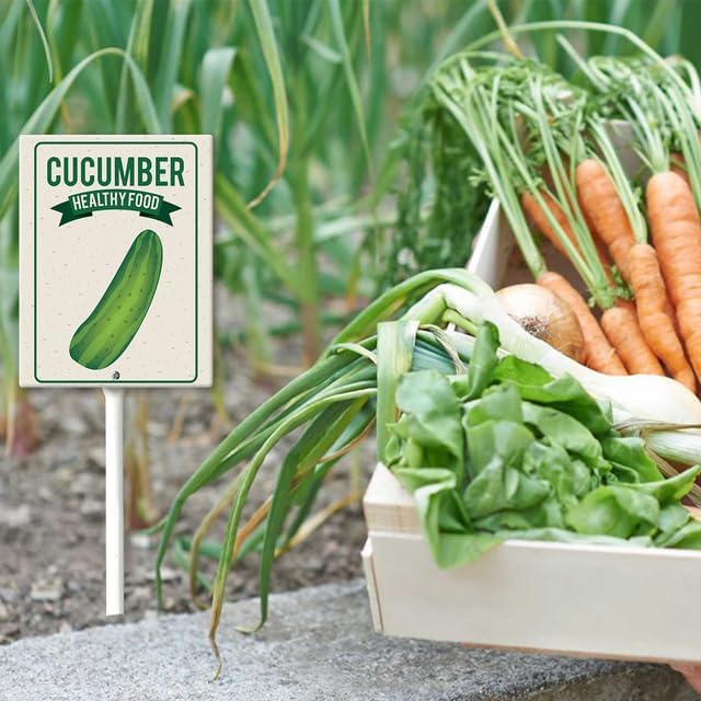 Eveokoki Aluminum Seed & Plant Labels - Plant Markes for Seedlings-Plant Tags for Pots - Garden Signs for Vegetable - Durable Markers for Plants Outdoor Waterproof - Garden Decor for Farmhouse