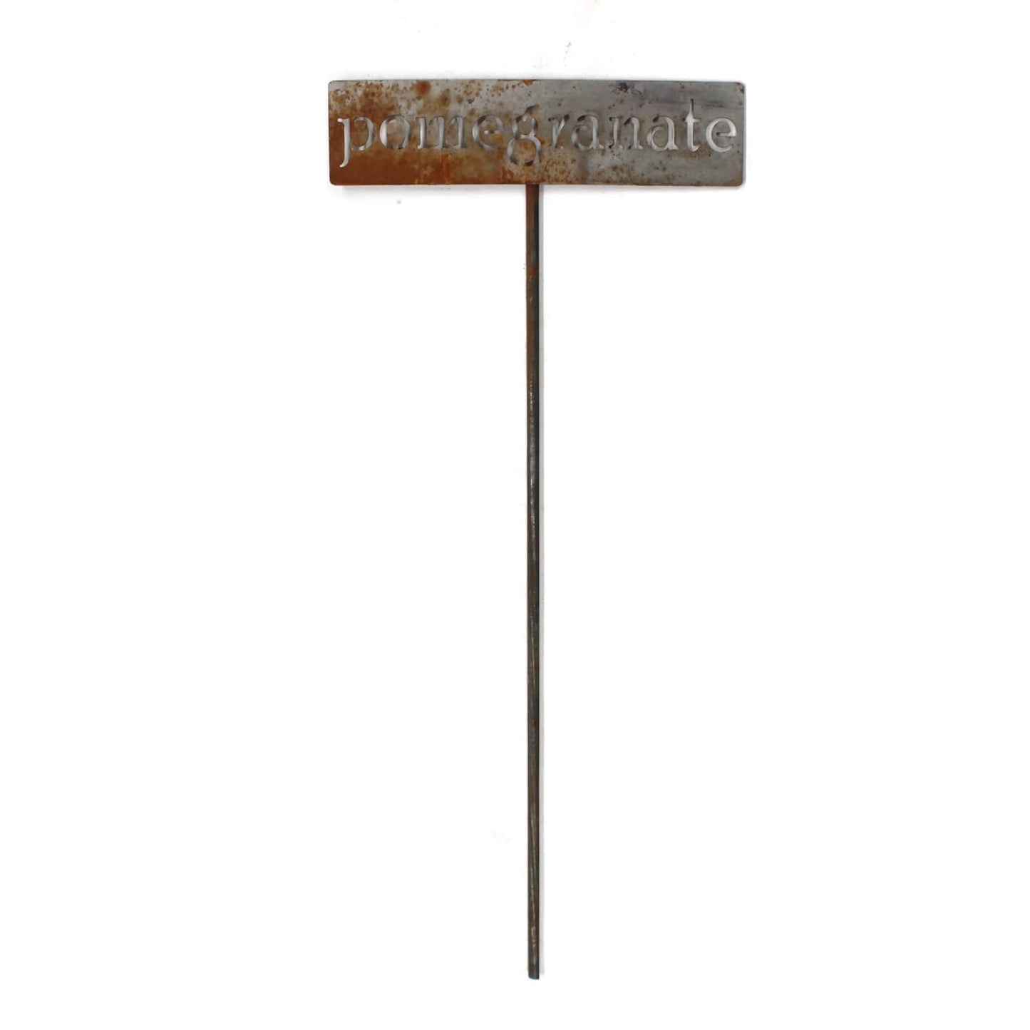 Classic Metal Garden Markers 19 Inches Tall (pomegranate, Naturally Rusted)
