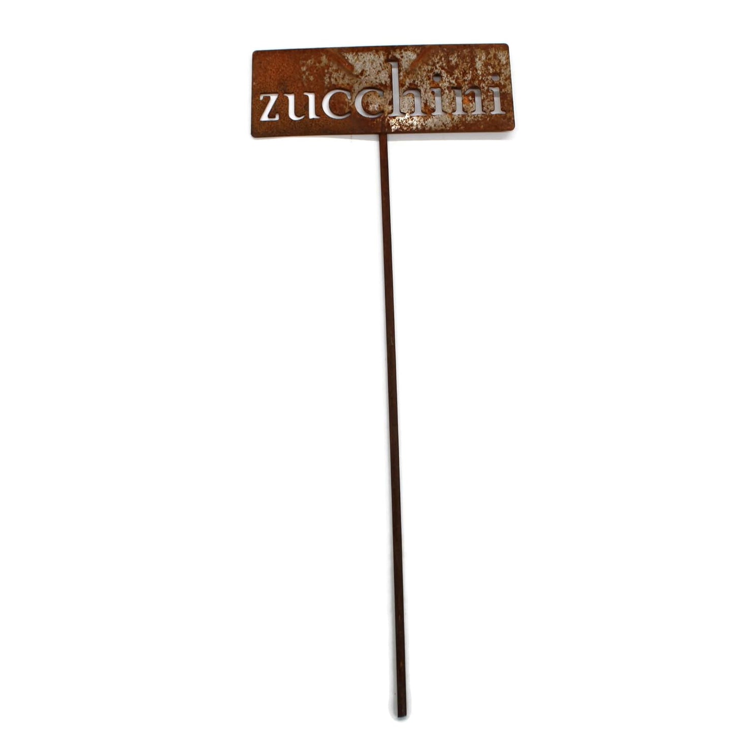 Classic Metal Garden Markers 19 Inches Tall (zucchini, Naturally Rusted)