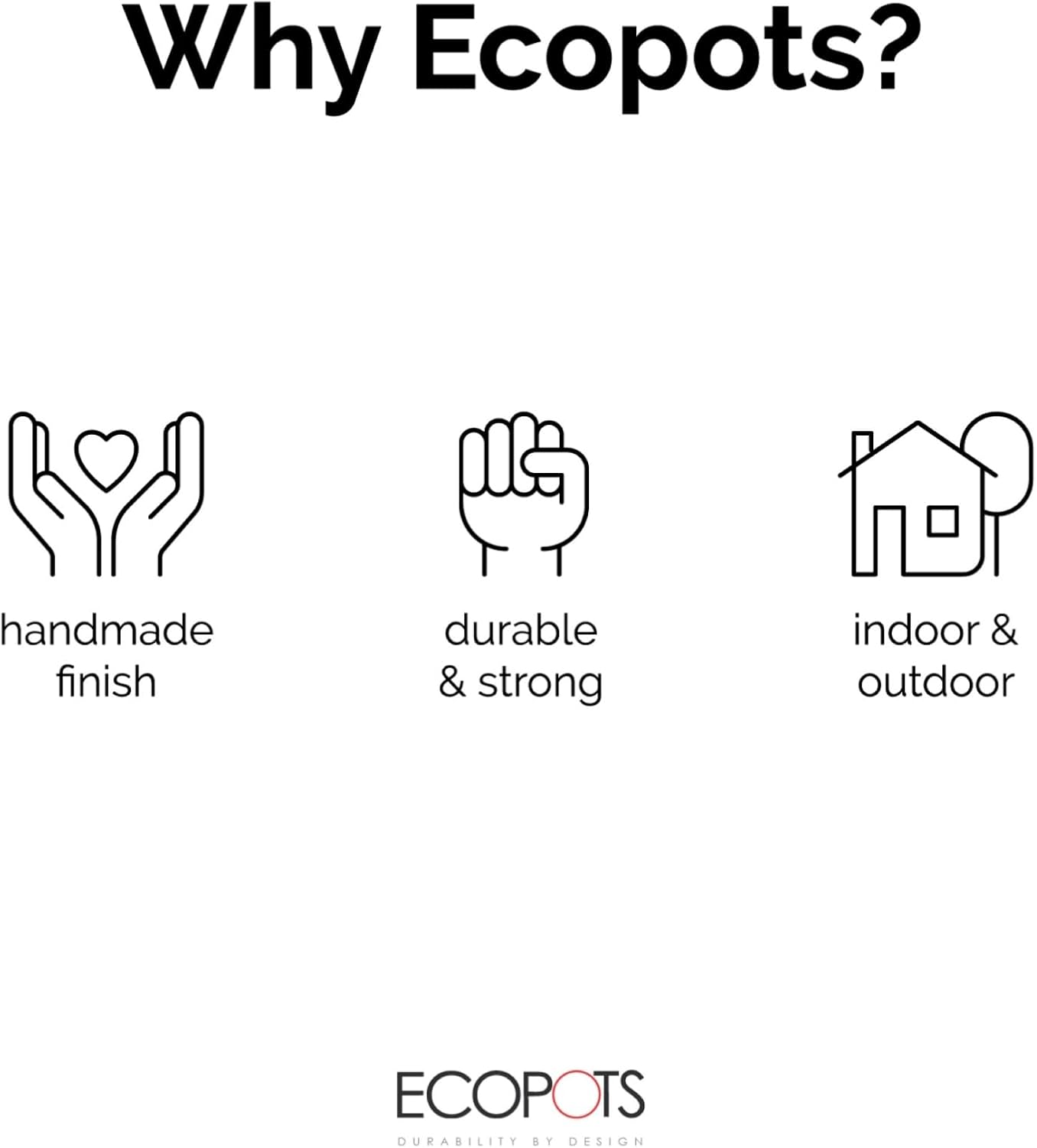 Ecopots Bruges Durable Modern Rectangular Indoor/Outdoor Recycled-Based Composite Flower Pot Planter, Terracotta Color, 31.5"