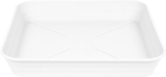 4 Pack Square Plant Saucer Tray 8 inch, 6 8 10 12 14 16 18 20 inch Heavy Duty Plastic Square Plant Saucers for Indoors Outdoor, Flower Planter Drip Trays for Pots, Seed Starting Tray