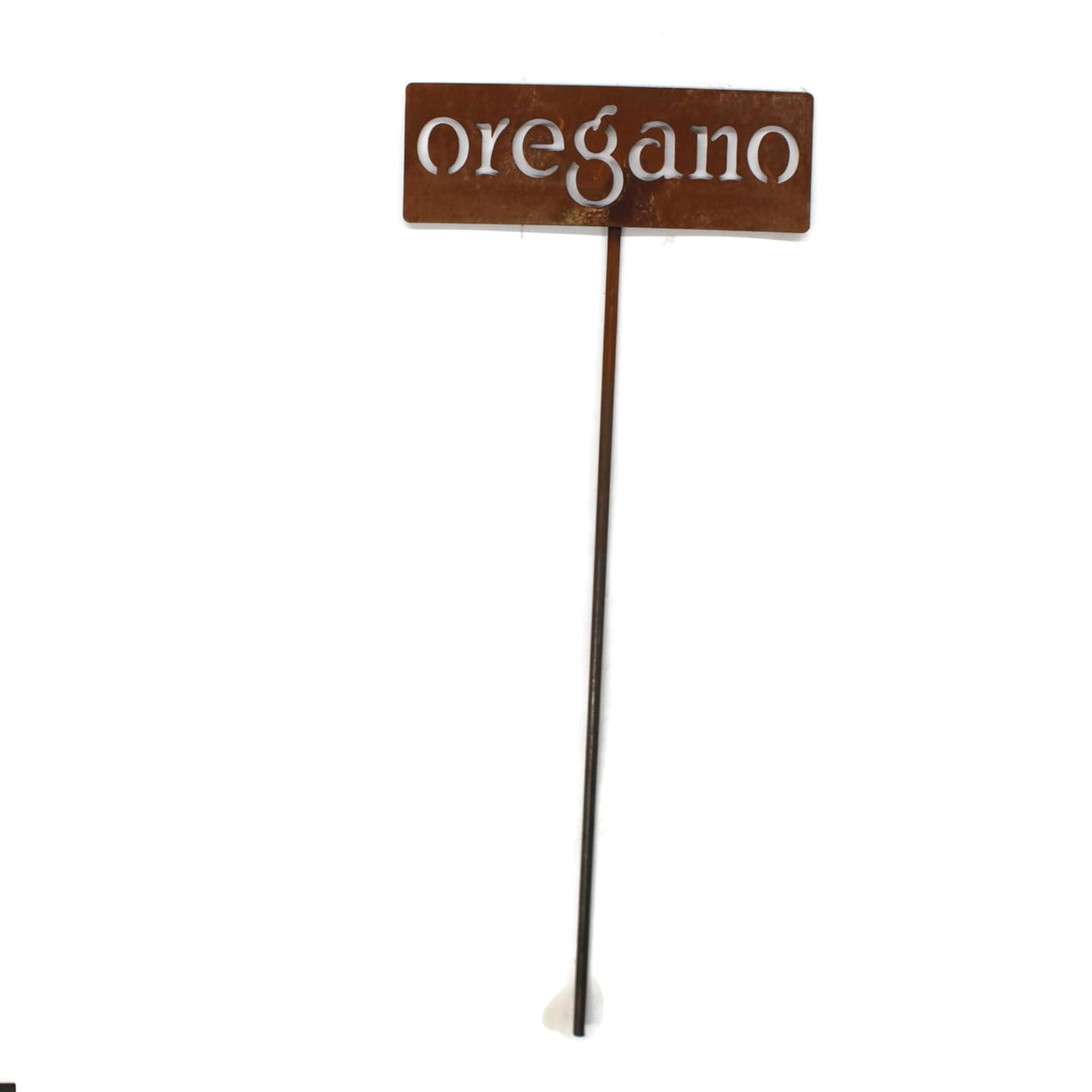 Classic Metal Garden Markers 19 Inches Tall (oregano, Naturally Rusted)