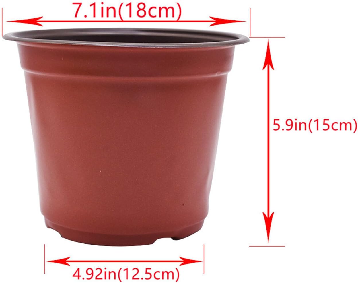 100 PCS 7 Inches Plastic Plant Nursery Pots, Reusable for Succulents, Seedlings, Cuttings, Transplanting,Seedlings Plastic Plant Pots with Drainage Holes