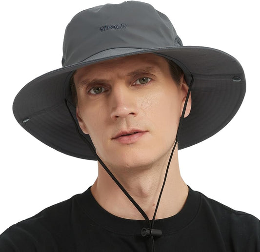 Fishing Hat, UPF50+ Wide Brim Sun Hat for Men Women, UV Protection Hiking Beach Bucket Hats Summer Safari Hat