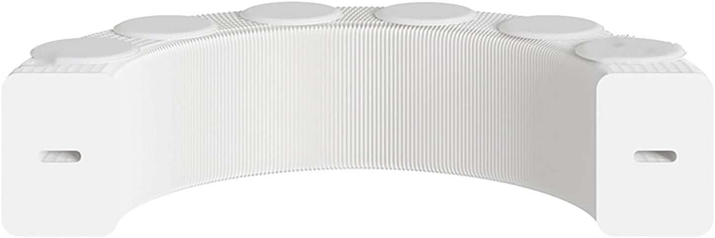 Foldable Kraft Paper Stool, Honeycomb Accordion Folding Bench, Collapsible Paper Stool for Small Spaces, Portable Footrest and Side Table for Living Room and Office,White-44×31×300cm