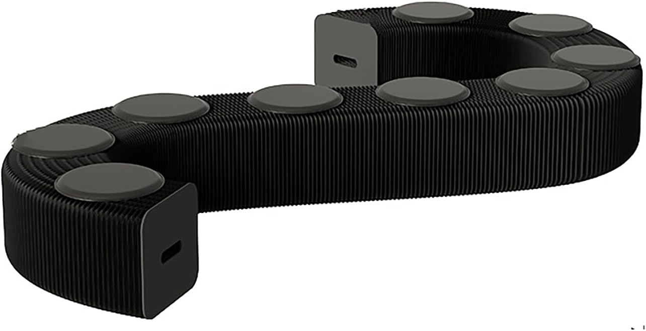 Foldable Kraft Paper Stool, Honeycomb Accordion Folding Bench, Collapsible Paper Stool for Small Spaces, Portable Footrest and Side Table for Living Room and Office,Black-30×30×600cm