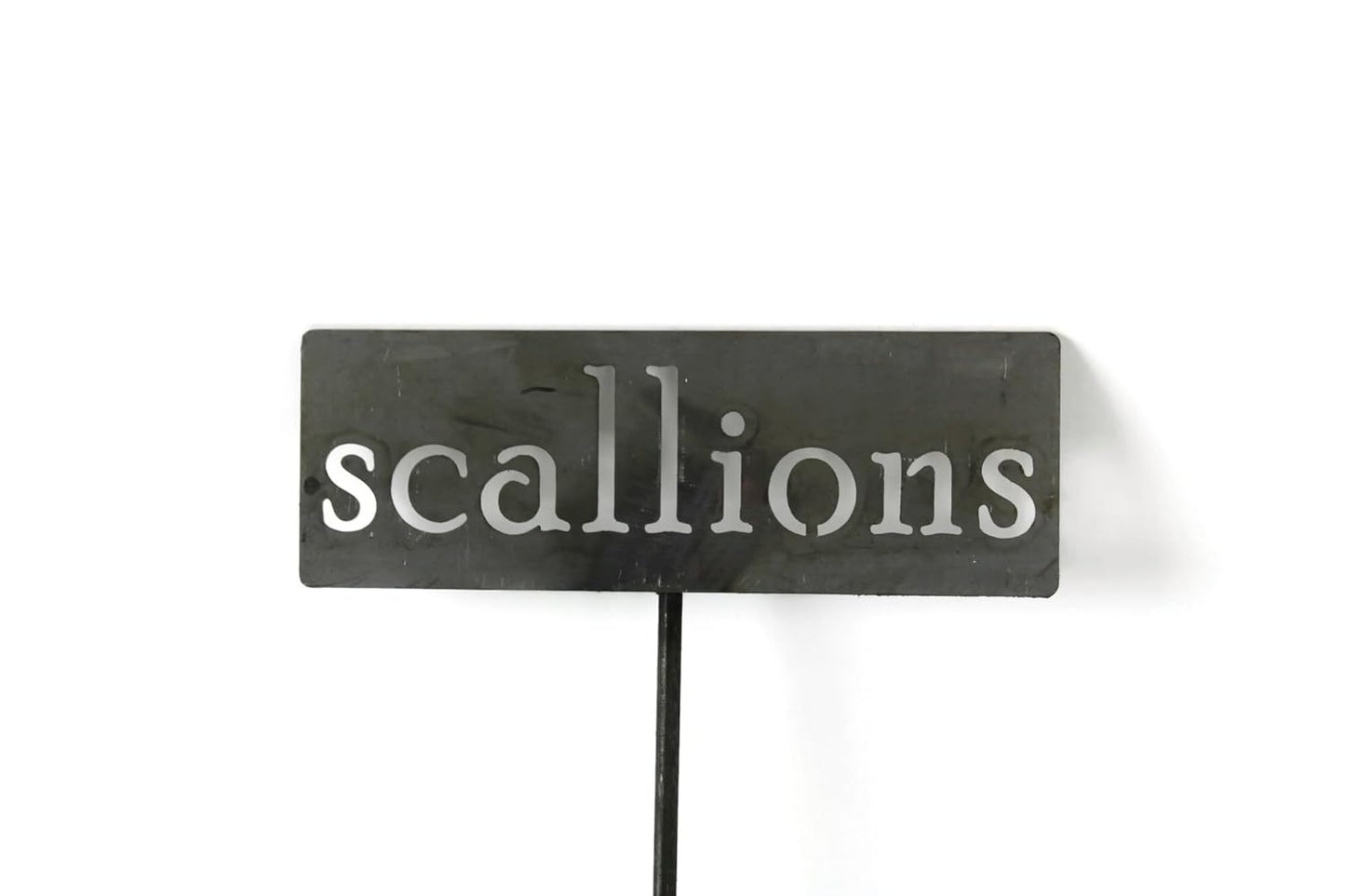 Classic Metal Garden Markers 19 Inches Tall (scallions, Raw, Unfinished Steel (will rust with time))