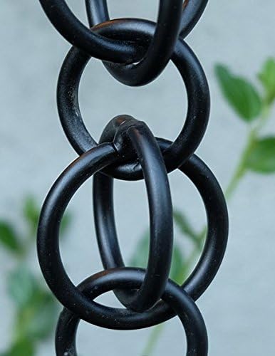 Nutshell Stores Double Loops Rain Chain - Black - 8 Feet