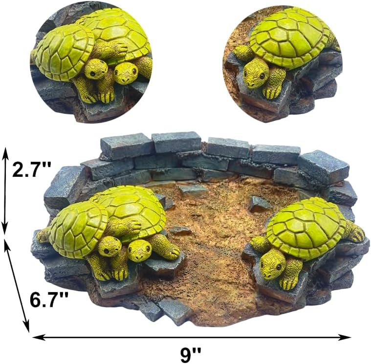 Turtle Splash Block - Decorative Resin Gutter Downspout Diverter, 9” x 6.7”, Durable Water Flow Protector for Yard, Garden & Patio, Functional Outdoor Tortoise Statue for Rainwater Drainage
