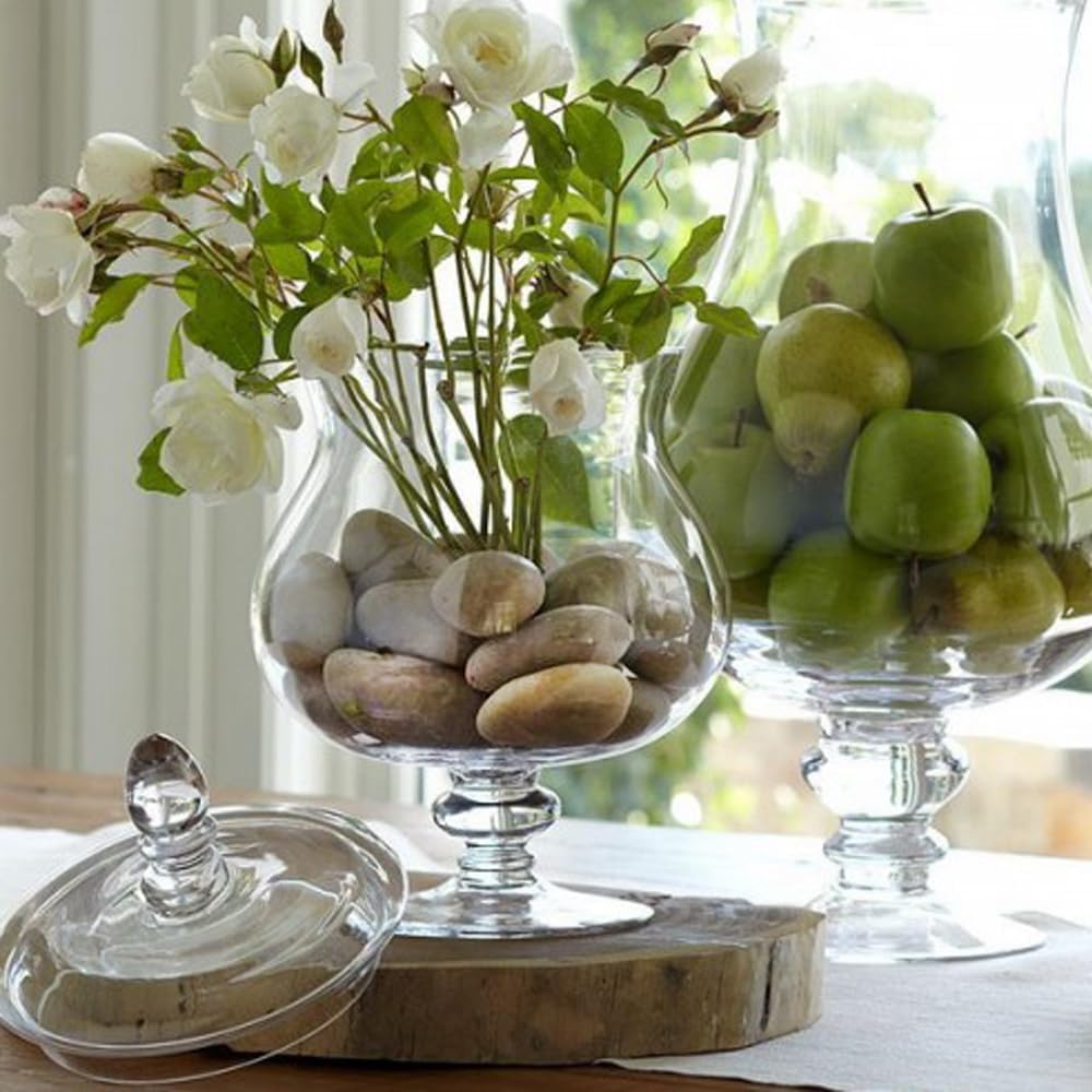 HappyFiller Natural Decorative White Pebbles Polished Rocks Stones for Aquarium Gravel,Fish Turtle Tank,Outdoor Indoor Succulents Plants Top Dressing,Graden Landscaping,2 LB