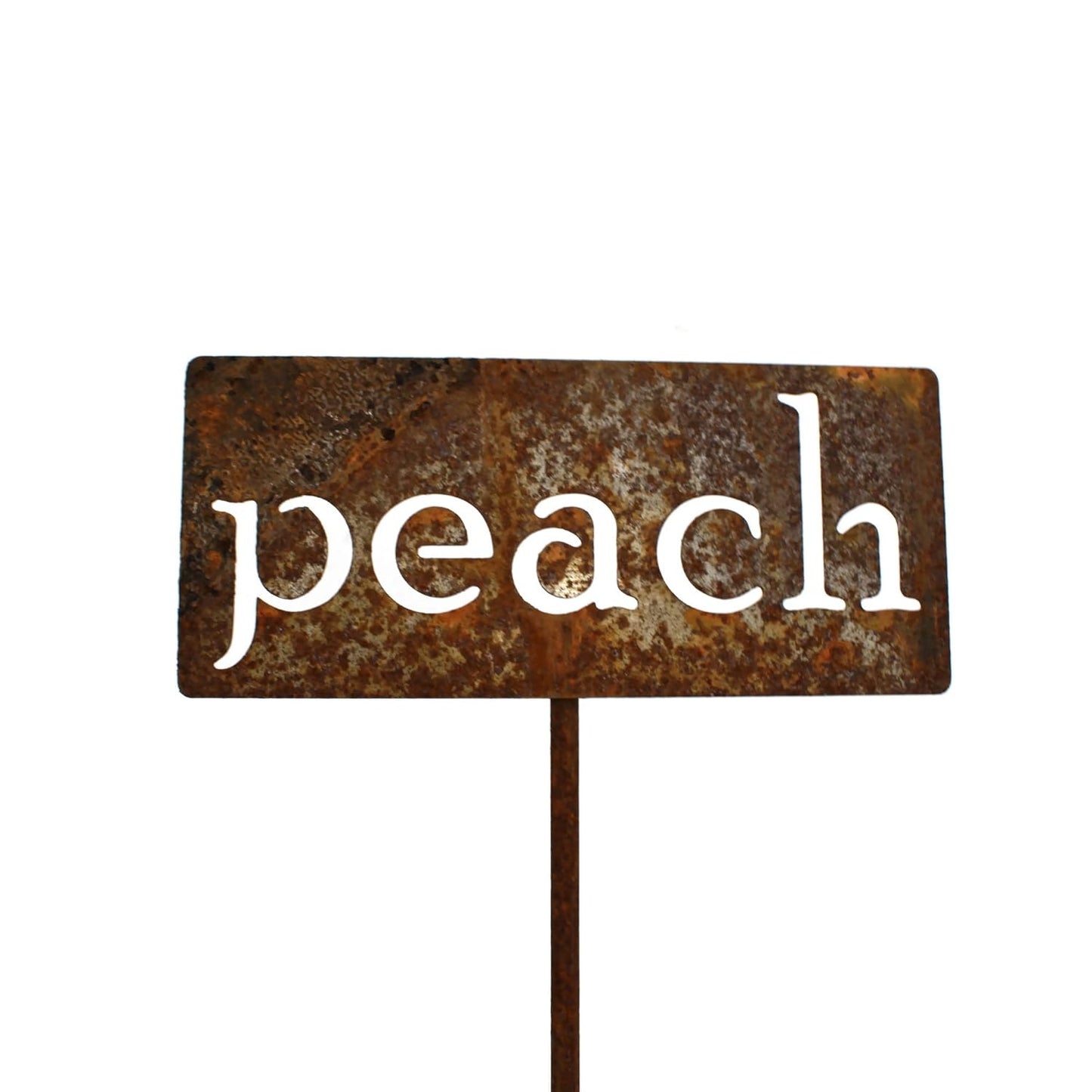 Classic Metal Garden Markers 19 Inches Tall (peach, Naturally Rusted)