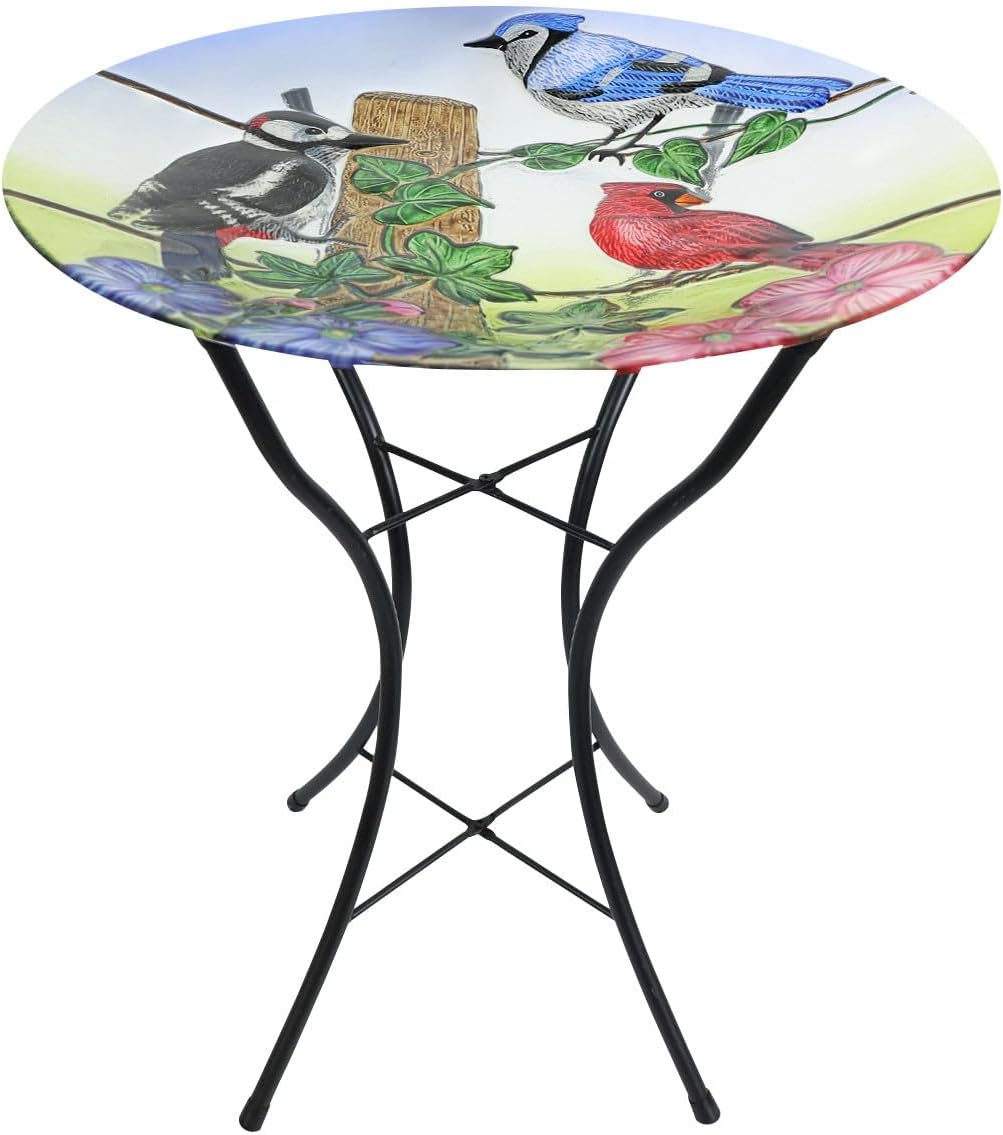 Briarwood Lane Country Birds Glass Birdbath