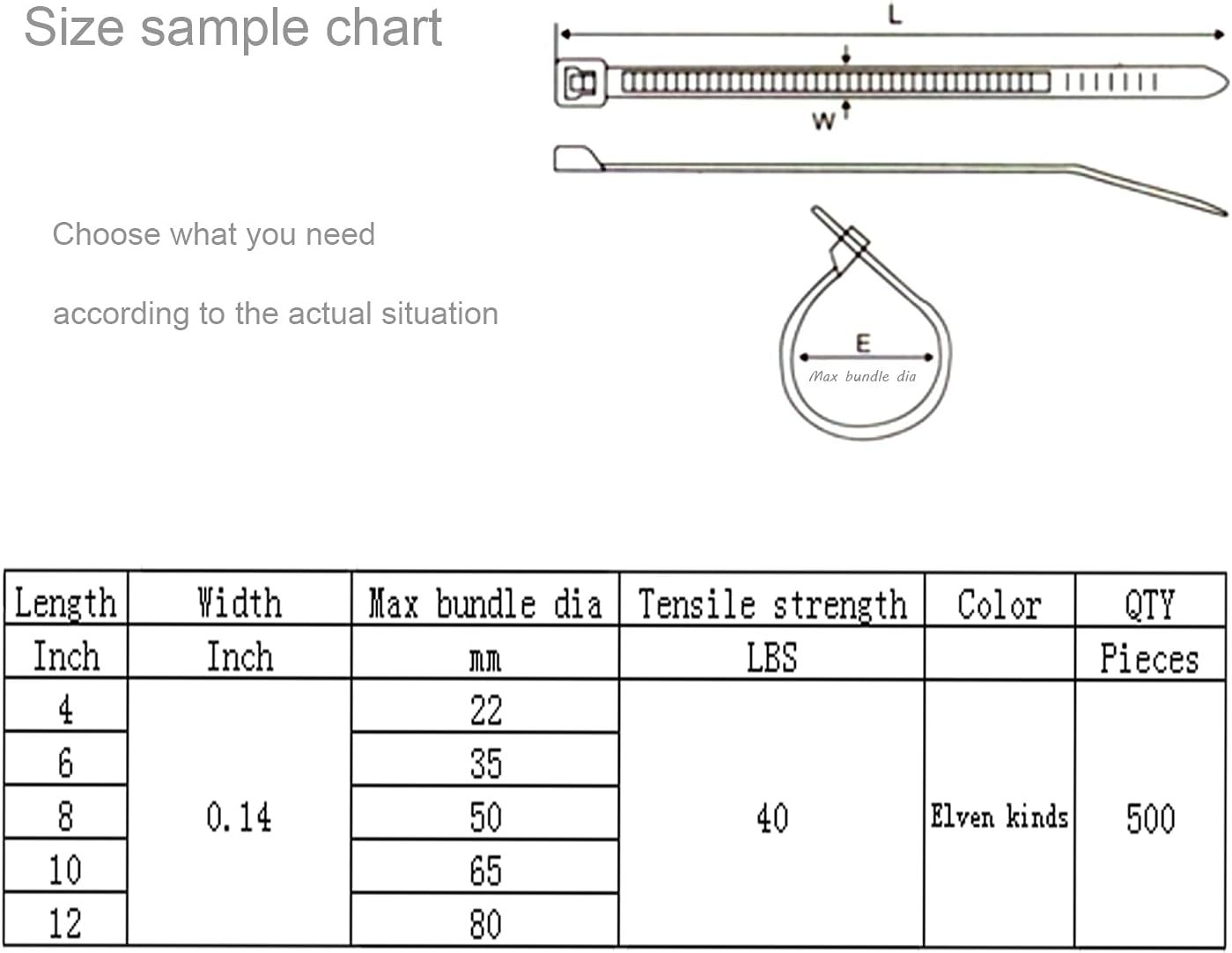 XINGO Nylon Cable Zip Ties Self Locking Plastic Wire Ties with 40 Lbs Tensile Strength for Indoor and Outdoor 12 Inch 500 Pack Yellow