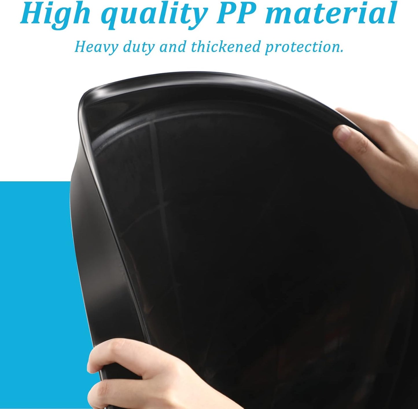 Eccliy 6 Pack Plastic Plant Saucer Heavy Duty Planter Saucers Large Plant Pot Saucers Plastic Water Trays for Indoors and Outdoors Flower Plant Plant Drip (Black,25 Inch)