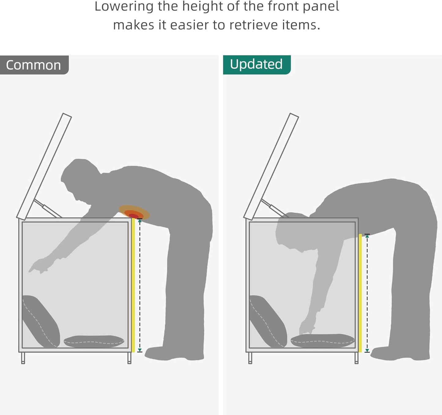 YITAHOME 230 Gallon Deck Box, XXL Wicker Outdoor Storage Box, All-Weather Storage Organizer for Patio Furniture, Outdoor Cushions, Pool Storage and Garden Tools (Grey)