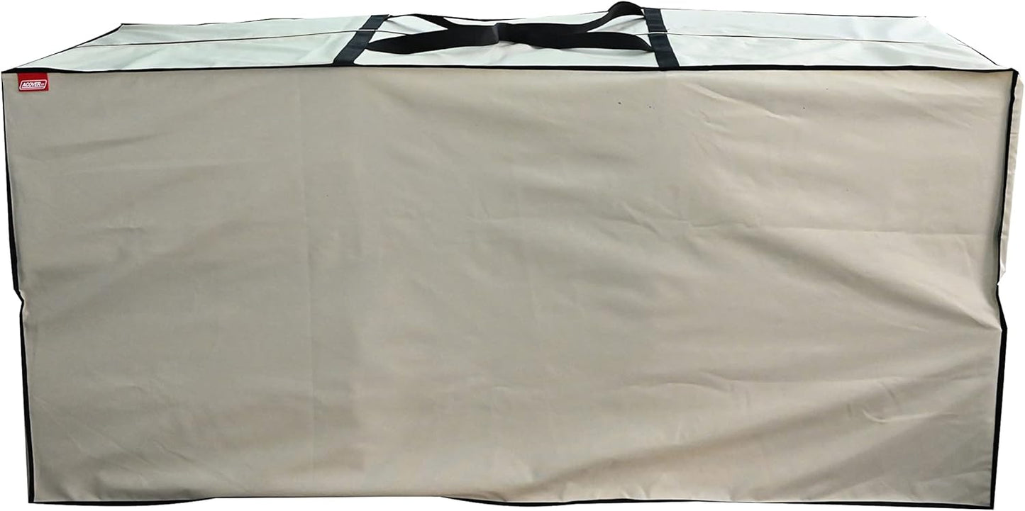 Outdoor Rectangular Cushion/Cover Storage Bag, Protective Zippered Storage Bags with Handles, 50''L x 13''W x 20''H Beige