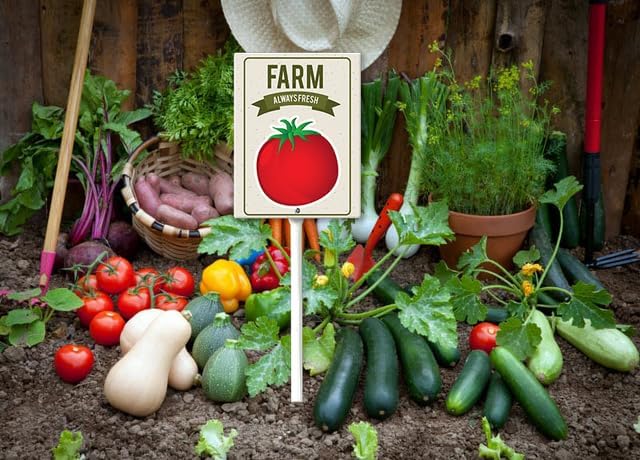 Eveokoki Aluminum Seed & Plant Labels - Plant Markes for Seedlings-Plant Tags for Pots - Garden Signs for Vegetable - Durable Markers for Plants Outdoor Waterproof - Garden Decor for Farmhouse