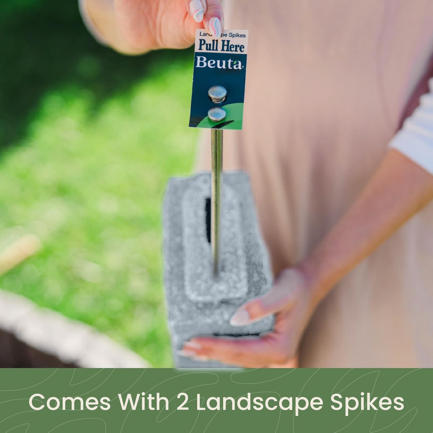 Beuta Landscape Edging | Garden Edging Border | Faux Stone Blocks for Lawn Edging, Flower Beds & Yard Edging – 10 Pack | Each Section Has 6 Blocks 48" L x 4" W x 6.5" H | 20 Spikes | Greystone