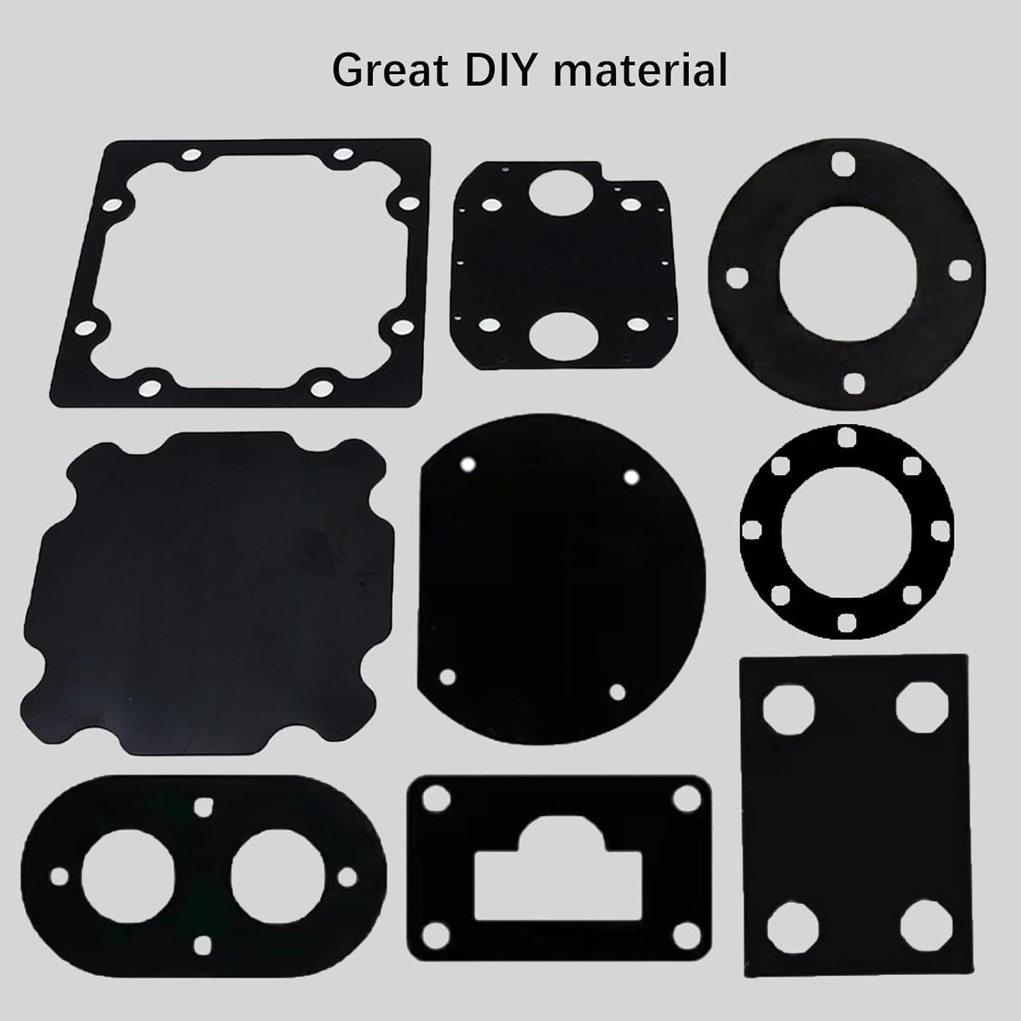 Solid Rubber Strips 1/8 (.125)" Thick X 12" Wide X 10'Long, Solid Rubber Sheet for Anti-Slip Pads, Flooring, Seals, Crafts, Anti-Vibration, Gaskets DIY