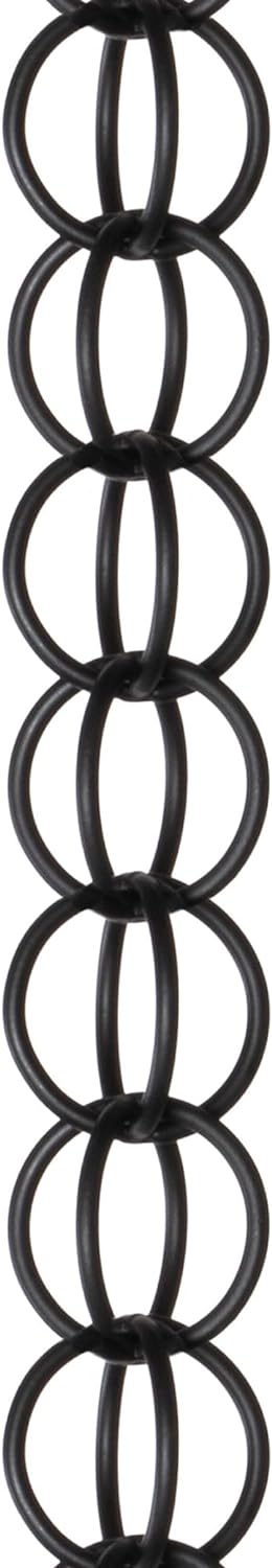 Monarch Rain Chains Ring Rain Chain Downspout Replacement Downspout for Gutters, 3 Feet Length Rain Chain Extension, Black
