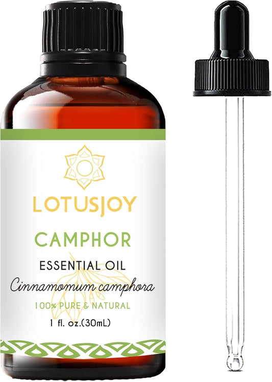 Camphor Oil, Pure Natural Camphor Essential Oil for Diffuser, Room Spray, Household, DIY - 1 Oz